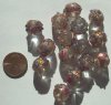 15 Wedding Cake 11mm Clear with Gold Band and Rosebuds